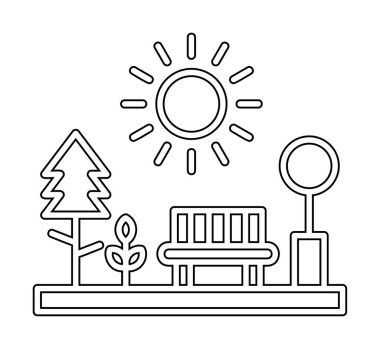 Yedek vektör renk simgesine sahip park 