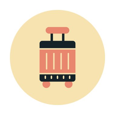 bavul ikonu vektör illüstrasyonu 