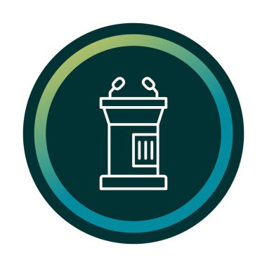 hoparlör kürsü simgesi vektör illüstrasyonu                         