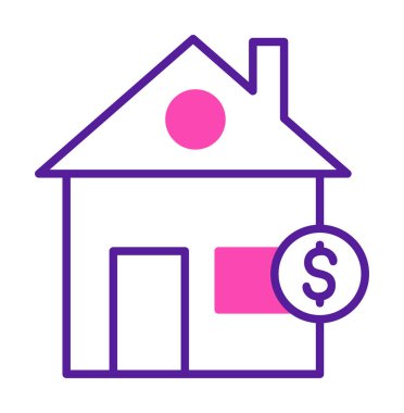 Emlak simgesi vektör illüstrasyon grafik şablonu 