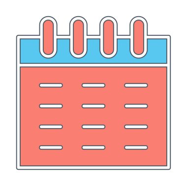 düz takvim simgesi basit resimleme