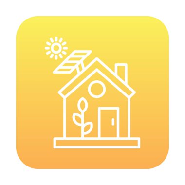 Eco house simge vektör çizim