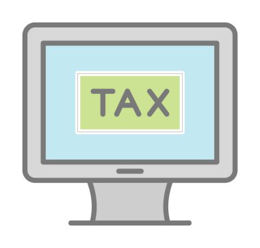 vergi ödeme ikonu vektör illüstrasyonu