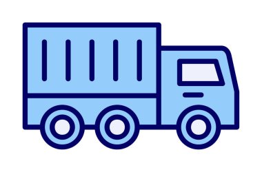 kamyon simgesi, vektör illüstrasyonu