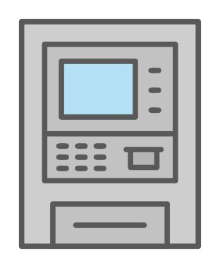 atm simge vektör illüstrasyonu 