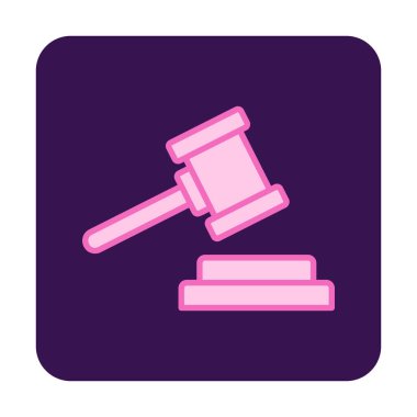 Adalet hukuku simgesi vektör illüstrasyonu