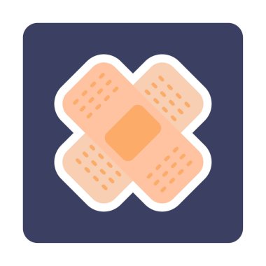 Yara bandı simgesi, vektör illüstrasyonu  