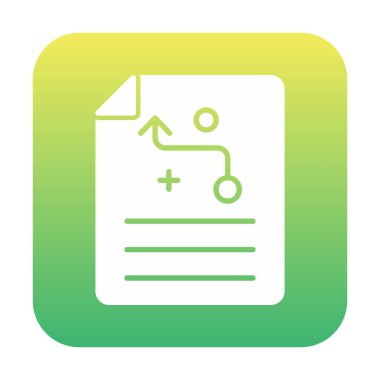 Basit Strateji simgesi, vektör illüstrasyonu