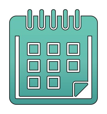 düz takvim simgesi basit resimleme