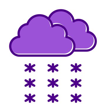 Basit kar yağışı simgesi, vektör çizimi