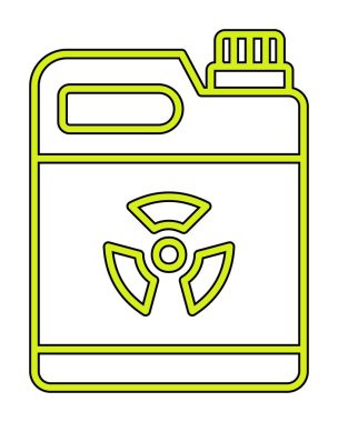 zehirli atık kutusu simgesi moda tasarım tarzında