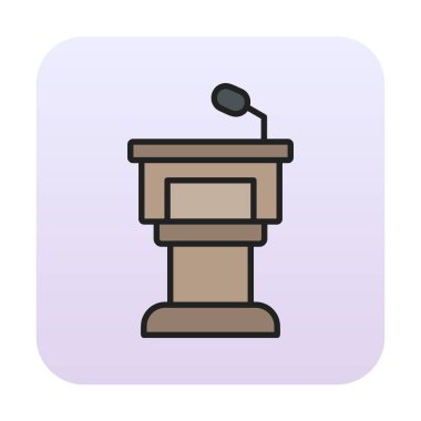 Podyum simgesinin vektör illüstrasyonu 