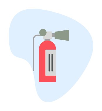 Yangın söndürücüsü. Web simgesi illüstrasyonu