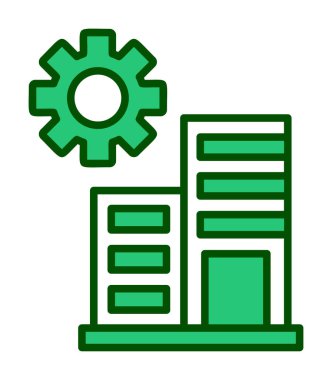 Bakım daireleri simge vektör illüstrasyonu 