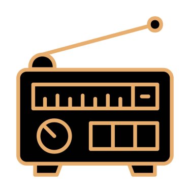 radyo simgesi web basit illüstrasyon