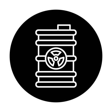 zehirli atık kutusu simgesi moda tasarım tarzında