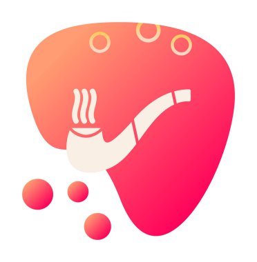 tütün tüttürme çubuğu simgesi, vektör illüstrasyonu