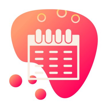 düz takvim simgesi basit resimleme