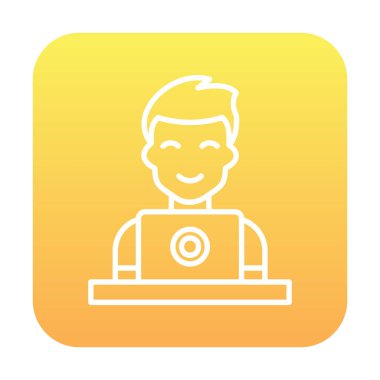 Düz Çalışma Kullanıcı simgesi vektör çizimi