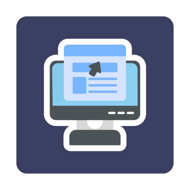 çevrimiçi haber simgesi vektör illüstrasyonu               