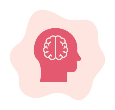 Moda Biçimli Beyin Simgesi İzole Arkaplan