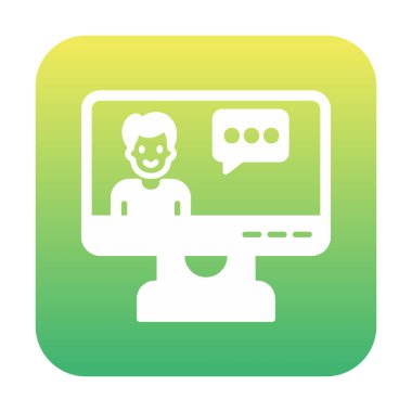 TV haber simgesi, vektör illüstrasyonu basit tasarım