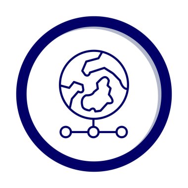 Dünya Izgara ikonu vektör çizimi  