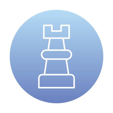 Satranç kalesi için vektör simgesi