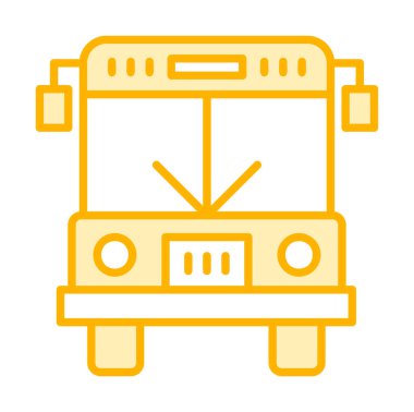 bus simgesi, vektör illüstrasyonu