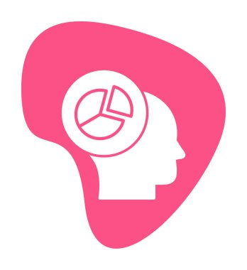 Basit Pasta Grafiği simgesi, vektör illüstrasyonu