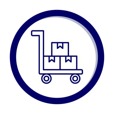 Taslak biçimli fabrika tramvay simgesi arkaplanda izole. 