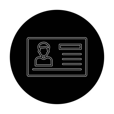 Visa belgesi simgesinin vektör illüstrasyonu 