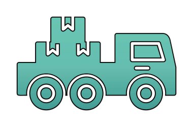 Kamyonet simge vektör çizim