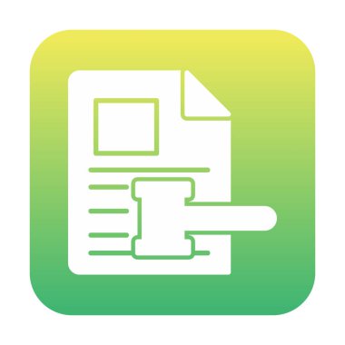 Açık artırma ya da Yargıç Tokmak simgesi düz stilde