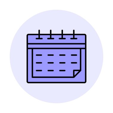 Takvim simgesi, vektör illüstrasyon tasarımı