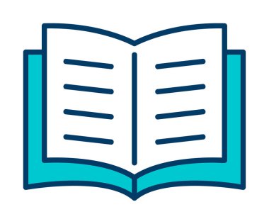 Kitap web simgesi vektör illüstrasyonunu aç