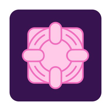 Bir cankurtaran simgesinin vektör illüstrasyonu