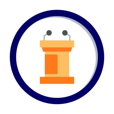 Podyum simgesinin vektör illüstrasyonu 