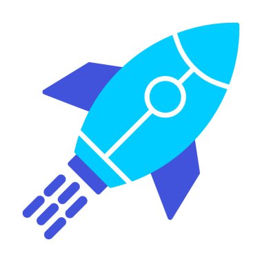 Girişim konsepti, roket simgesi, düz tasarım 