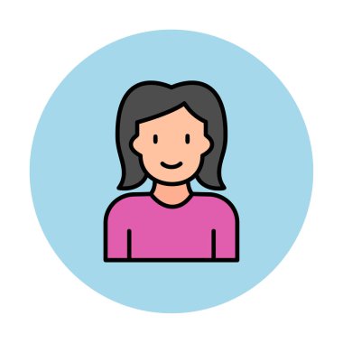avatar kadın karakter simgesi