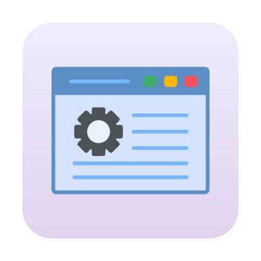 Ağ ayarı. Web simgesi basit illüstrasyon 