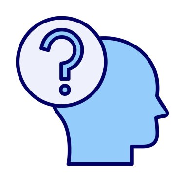 İnsan başlı soru işareti, satır biçimi simgesi 