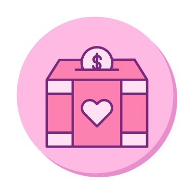 Charity Kutu vektör simgesi 