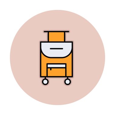 Bavul seyahat çantası ikonu. Bagaj kavramı                                   