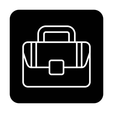 Çanta. Web simgesi basit illüstrasyon