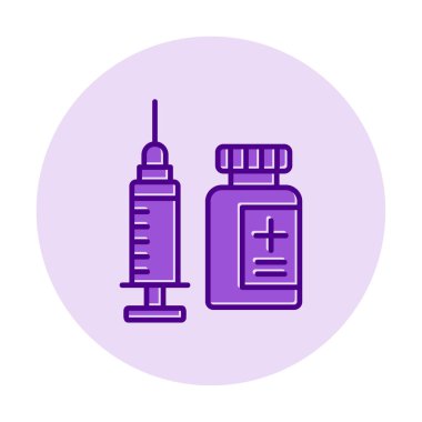 Aşılama web simgesi, vektör illüstrasyonu