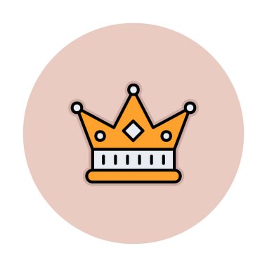 Taç. Web simgesi basit illüstrasyon