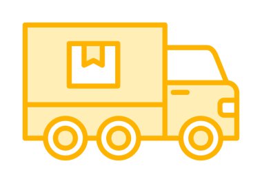 kamyon simgesi, vektör illüstrasyonu