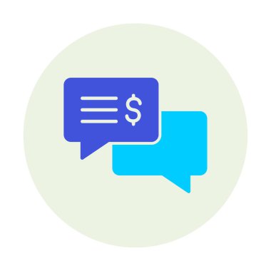 Sohbet ileti simgesi, vektör illüstrasyonu 