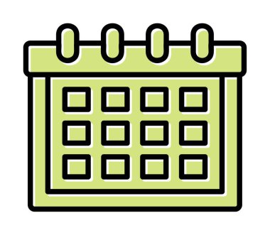 düz takvim simgesi basit resimleme